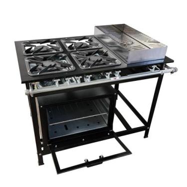 Imagem de Fogão 4 Bocas Cefaz com Forno e Banho Maria Linha Gold Baixa Pressão C