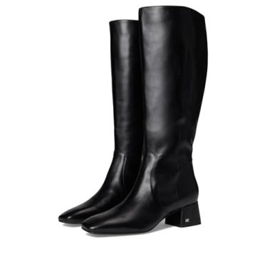 Imagem de Sam Edelman Bota de cano alto feminina Porter, Panturrilha larga de couro preto, 42