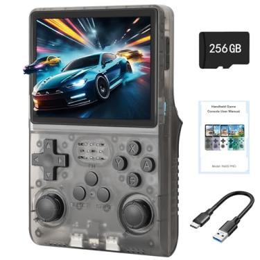 Imagem de WYGaming Console De Jogos Portátil R40S Pro+, 30000 Em 1, Mini Vídeo Retrô, Tela Ips 3,5", Memória Tf 256 Gb, Mais 45 Emuladores Integrados, Bateria 3800 Mah (Preto Tra
