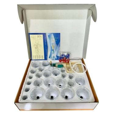 Imagem de Kit Com 24 Copos Ventosa Ventosaterapia Guasha Cupping Terapêutica Massoterapia Sucção Vácuo + Bomba