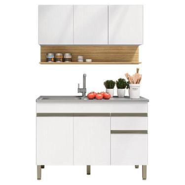 Imagem de Balcao Para Pia e Amario Aereo 120 cm Line KTP - Kits Paraná, Supremo 