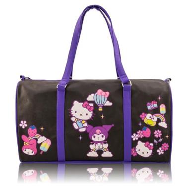 Imagem de Stitch, Minnie, Mickey, Pooh, Harry Potter ou Jack Skellington Mini bolsa de viagem de couro de 40,6 cm, bolsa de viagem, bolsa de viagem noturna, bolsa de fim de semana para mulheres, homens, adultos