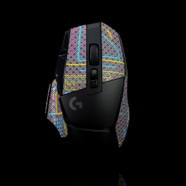Imagem de Hokeyio Fita aderente para Logitech G502X Lightspeed Plus - antiderrapante, controle aprimorado, resistência ao suor, melhora a aderência FPS Gaming e a proteção do mouse [pré-corte] Punk Gray 0,4 mm