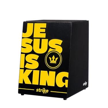 Imagem de Cajon FSA Instrumento de Percussão Profissional Feito à Mão - Graves Profundos, Som de Caixa Nítido, Madeira Brasileira, Design Ergonômico de Inclinação SK4069 KING