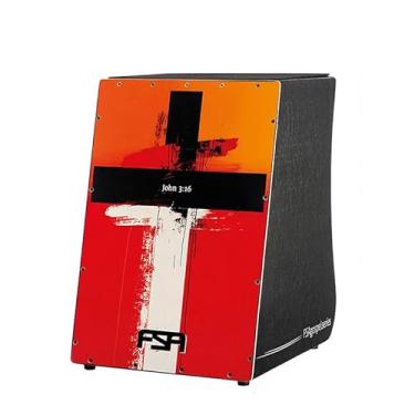 Imagem de Cajon FSA Instrumento de Percussão Profissional Feito à Mão - Graves Profundos, Som de Caixa Nítido, Madeira Brasileira, Design Ergonômico de Inclinação FG1522 ETERNIDADE