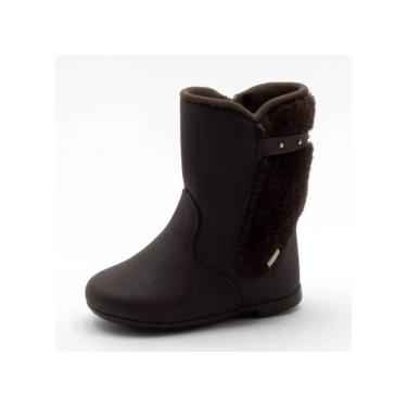 Imagem de Bota infantil cano alto marrom feminina Original Kidy