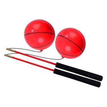 Imagem de Dynwave Bola de exercício, bolas de balanço, alongamento de braço e ombro, arremesso de mão, jogo ao ar livre para parque, adultos e crianças, Vermelho
