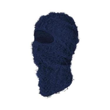 Imagem de Gorro De Malha Com Máscara De Esqui Camuflada Quente À Prova De Vento 