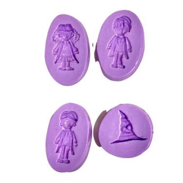 Imagem de F1274 molde de silicone bruxo mágico confeitaria biscuit - confeitaria