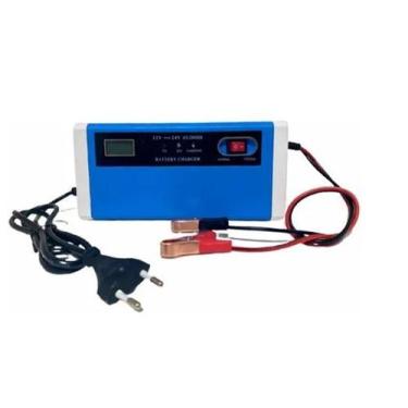 Imagem de Carregador De Bateria Carro Bivolt 12V/24V 10A 120W Led - Sa, Songle, 