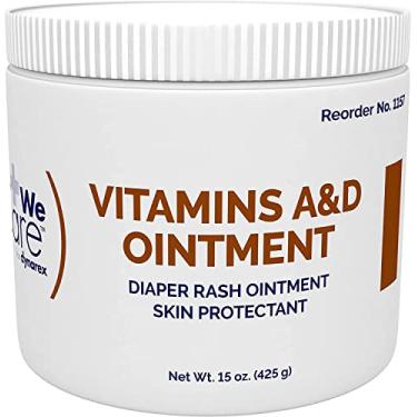 Imagem de Dynarex Pomada De Vitaminas A E D, Pomada Com Vitamina A E Vitamina D Protetora Da Pele, Para Assaduras E Desconforto, Branca, 4 Potes De 15 Oz De Pomada De Vitaminas A E D