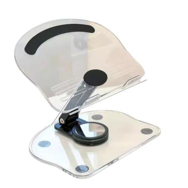 Imagem de Suporte Ergonômico de Mesa para Tablet e Celular, Base Giratória 360° em Alumínio, Ajustável