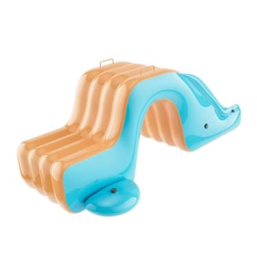 Imagem de simhoa Toboágua inflável para piscina, toboágua infantil, estabilidade, resistente a perfurações, brinquedo aquático para reuniões familiares