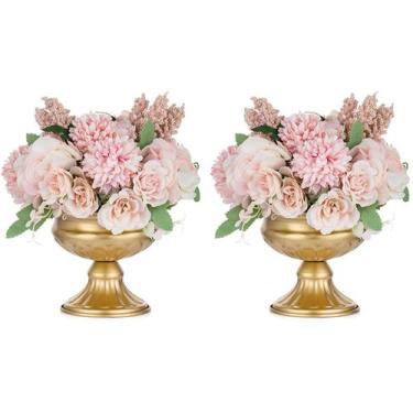Imagem de Vaso de peças centrais de casamento Nuptio Mini Metal Urn Planter x2
