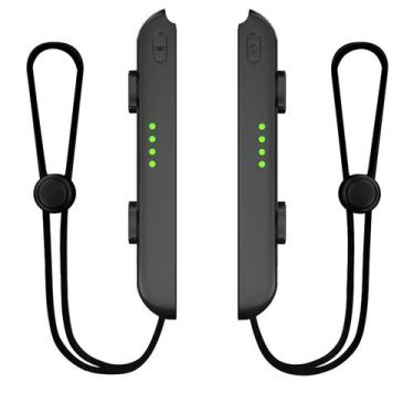 Imagem de Pulseira para Switch Joycon Lonxmovs, pacote com 2 (preta)