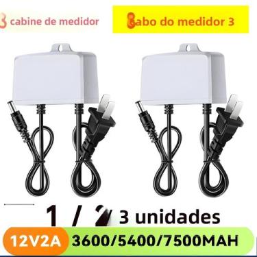 Imagem de Adaptador De Alimentação UPS De Bateria 12V 2A Com Cabo De 3 Metros Pa