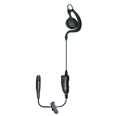 Imagem de Fone de ouvido Klein Electronics PTT compatível com conector Siyata SD7 - M5, anel em C, orelha esquerda ou direita, fone de ouvido de vigilância embutido e botão PTT, funciona com Zello, ESChat