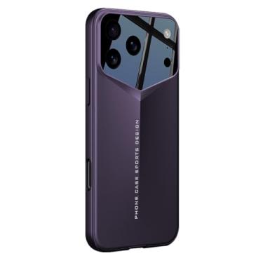 Imagem de FWYANZH Capa para iPhone 17 Pro Max/17 Pro, proteção total de lente fina à prova de choque capa traseira elegante PC Business Shell, roxo, 17 Pro