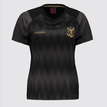 Imagem de Camisa Flamengo Energia Feminina Preta e Cinza - Braziline, P