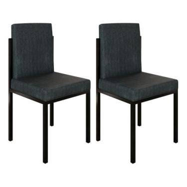 Imagem de Conjunto Kit 2 Cadeiras Escritório Cozinha Moderna Recepção Estofada S