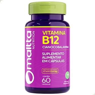 Imagem de Suplemento Vitamina B12 Cianocobalamina 60 Capsulas Energia Sem Sabor 