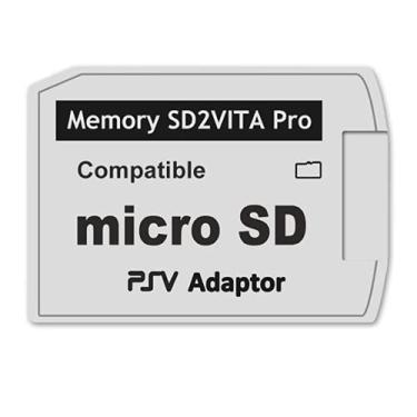 Imagem de Adaptador de cartão de carregamento rápido de substituição para cartão de jogo PSVita para conversor Micro SD/TF SD Vita para Playstatio Vita 1000 2000 PSV 1000 2000 (branco V5.0)