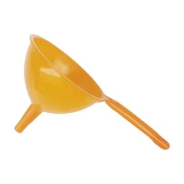Imagem de SiaBiced Funil de cozinha, ferramenta de cozinha fácil de limpar, transferência de boca larga para enchimento de garrafas de óleo, transporte doméstico, Laranja