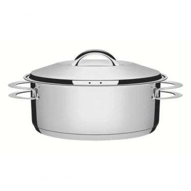 Imagem de Caçarola Rasa Tramontina Solar 28cm Em Aço Inox