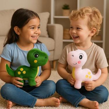 Imagem de Dinossauro Pelúcia Presente Criança Dino 28cm Antialérgico - DW confec