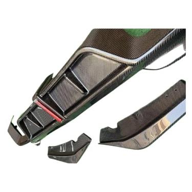 Imagem de Difusor de fibra de carbono para para-choque traseiro, spoiler traseiro, acessórios para carro, compatível com BMW X3 G01 G08 2019+(Carbon fiber)