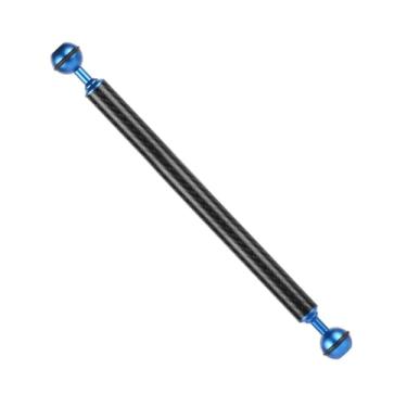 Imagem de Yornimir Braço de luz de flutuabilidade de fibra de carbono, equipamento fotográfico subaquático à prova d'água, acessório de bandeja de mergulho para montagem esférica (azul, 30,5 cm)