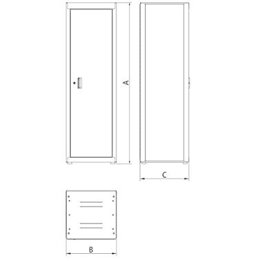Imagem de Armário Modular para Ferramentas 1 Porta e Caixas Bin Tramontina PRO Vermelho