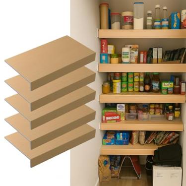 Imagem de Pacote com 5 capas de prateleira de arame de 91 x 40 cm para despensa, armário, cozinha – capas de rack de arame de PVC à prova d'água para prateleiras, várias instalações sem ferramentas