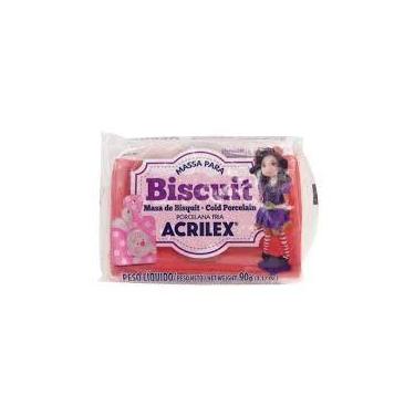 Imagem de Massa de Biscuit Acrilex Vermelho 90G