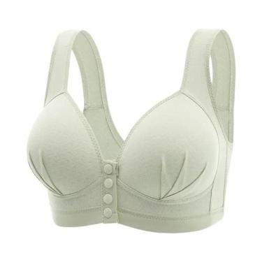 Imagem de Sutiã Estilo Colete De Algodão Tamanho Grande Com Fivela Frontal Abert