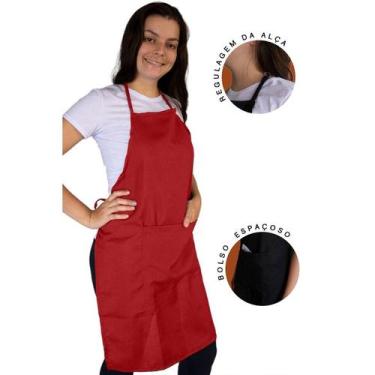 Imagem de Avental de Cozinha Tecido Oxford Reforçado com Bolso Alça e Fivelas pa