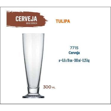 Imagem de 12 Taça Cerveja Tulipa 300Ml-Artesanal-Pilsen-Premium-Ipa
