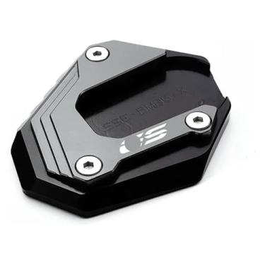 Imagem de Válvula de pneu para motocicleta Suporte lateral CNC Suporte Ampliador Pad compatível com F850GS F750GS F 750 850 GS Adventure 2018-2021 2022 (base cinza)