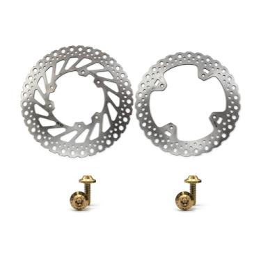 Imagem de Arashi Discos de freio dianteiros traseiros rotores com parafusos de montagem para Honda CRF250R 2004-2021, CRF250RX 2019-2021, peças de acessórios de substituição de motocicleta