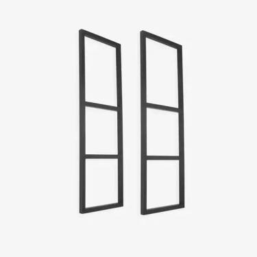 Imagem de Prateleira Tripla Completa Estilo Industrial Ferro 90X90X20