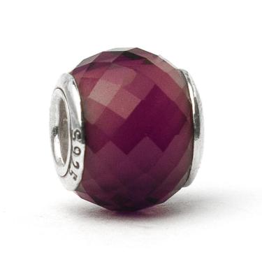 Imagem de Berloque murano prata 925 e zircônia - roxo