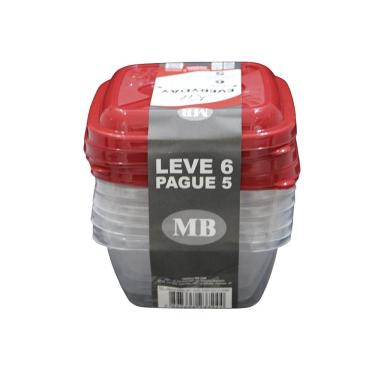 Imagem de Conjunto de Potes Plásticos Mb Everyday com 6 Peças 400ml - Item Variado