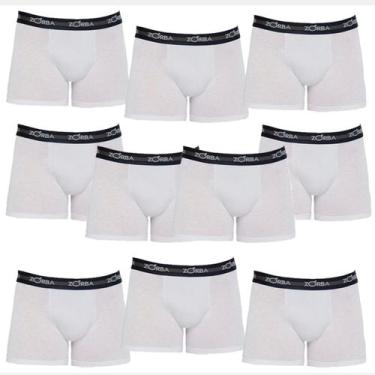 Imagem de Kit 10 Cuecas Boxer Box Zorba Max 702 Laterais Largas 100% Algodão, Br