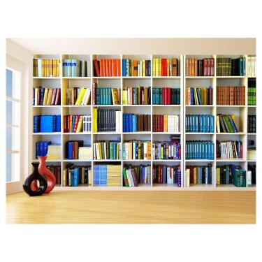 Imagem de Papel De Parede 3D Estante De Livros Fundo Vídeo 3,5M Est09
