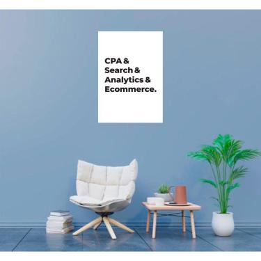 Imagem de Placa Decorativa Branco CPA & Search & Analytics & Ecommerce