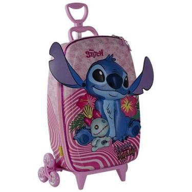 Imagem de Mochila Infantil com Rodinha STITCH Rosa - Maxtoy