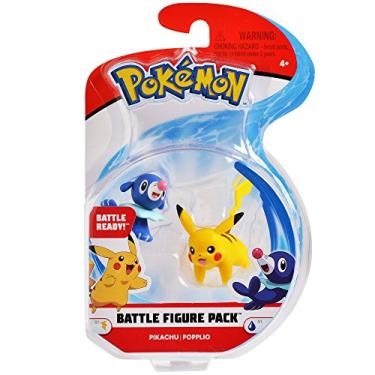 Imagem de Pokemon 2 Inch Battle Action Figure 2-Pack, includes 2" Pikachu and 2" Popplio