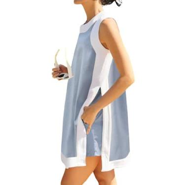 Imagem de Agasalho feminino Seetaa de verão, 2 peças, suéter de malha azul XS