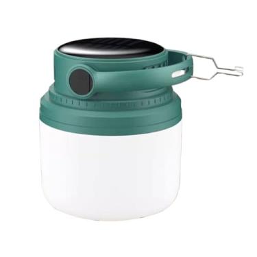 Imagem de Lanterna Solar Acampamento USB Lâmpada Portátil Brilho Duradouro Luzes LED Para Exterior Para Barraca,Caminhada,Pesca(4 modos de luz (Solar/USB))