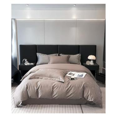 Imagem de Jogo de lençol Queen King com elástico azul escuro abstrato 100% algodão jacquard (king cromado)